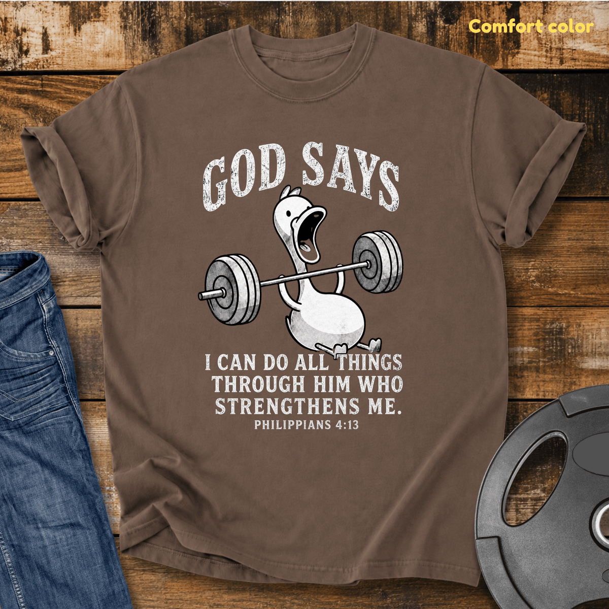 I Can Do All Things Through Him T Shirt Gift For Fitness Lover