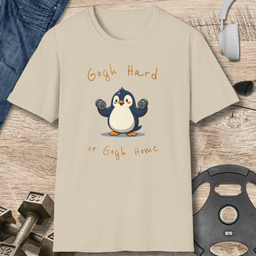 Gogh Hard Penguin T Shirt Gift For Fitness Lover