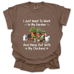 Garden And Chickens T Shirt Gift For Gardener
