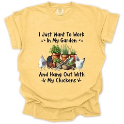 Garden And Chickens T Shirt Gift For Gardener