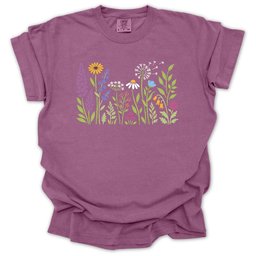 Wild Flowers T Shirt Gift For Gardener