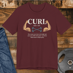 Curl Definition T Shirt Gift For Fitness Lover