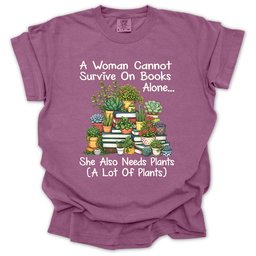 Books And Plants Lover T Shirt Gift For Gardener
