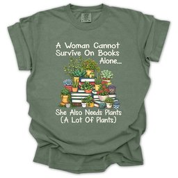 Books And Plants Lover T Shirt Gift For Gardener