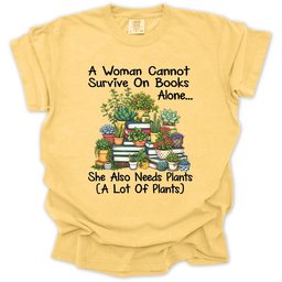 Books And Plants Lover T Shirt Gift For Gardener