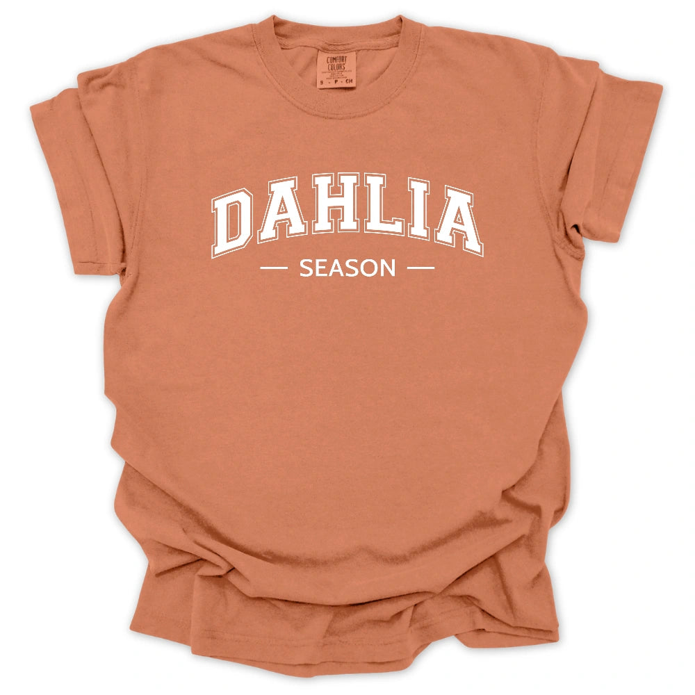 Dahlia Season T Shirt Gift For Gardener