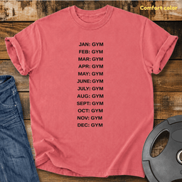 Jan To Dec Gym Vintage Wash T Shirt Gift For Fitness Lover