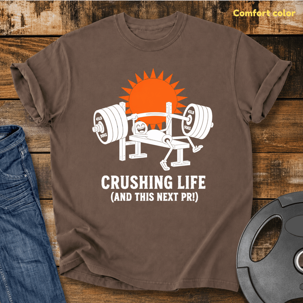 Crushing Life Vintage Wash T Shirt Gift For Fitness Lover