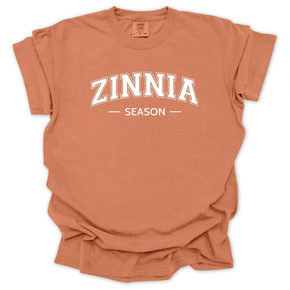 Zinnia Season T Shirt Gift For Gardener
