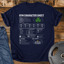 Gym Character Sheet Vintage Wash T Shirt Gift For Fitness Lover
