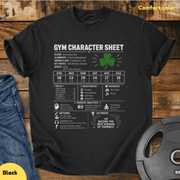Gym Character Sheet Vintage Wash T Shirt Gift For Fitness Lover