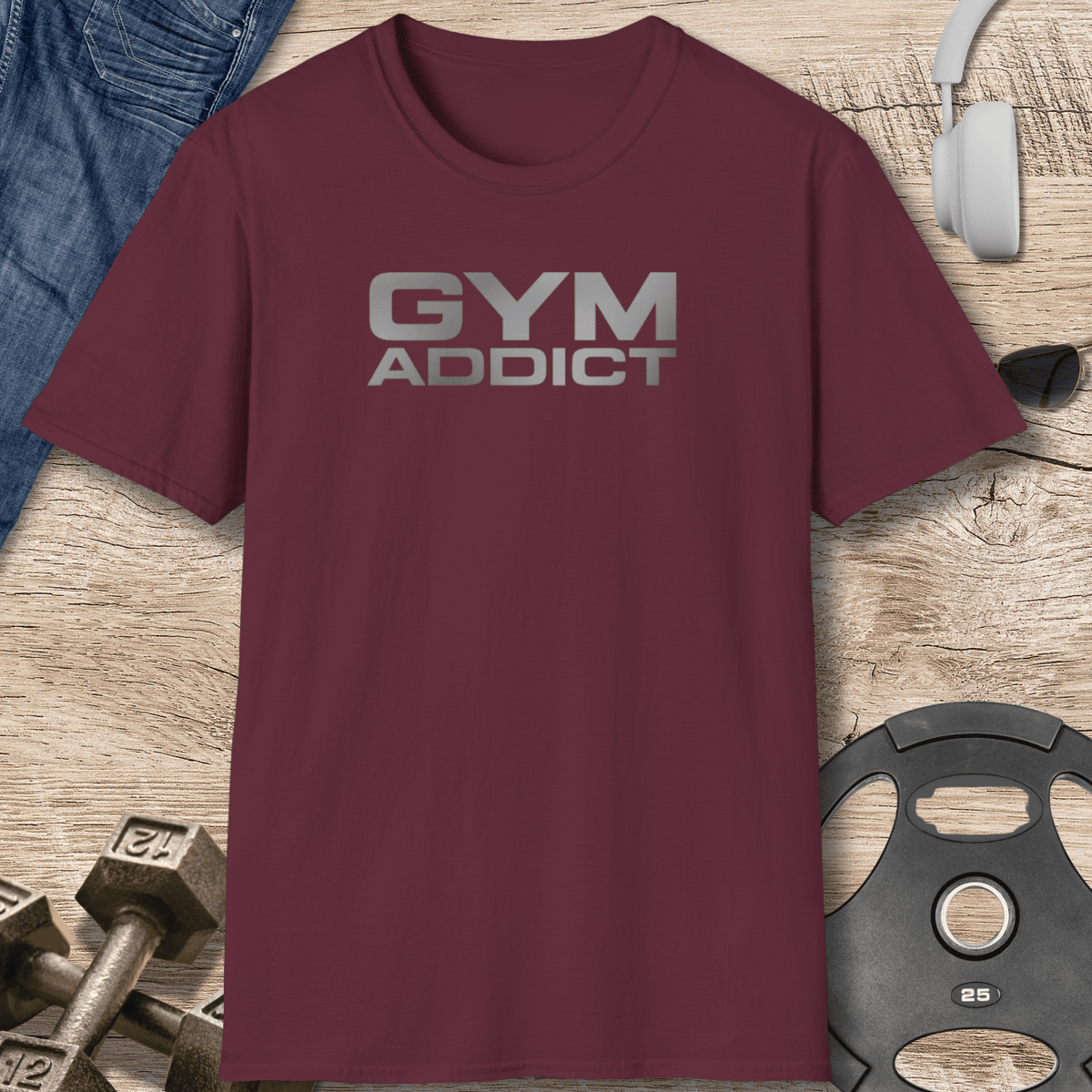 Gym Addict T Shirt Gift For Fitness Lover