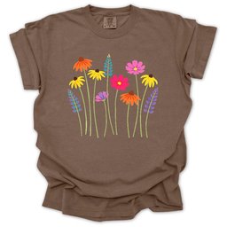Artistic Wildflower T Shirt Gift For Gardener