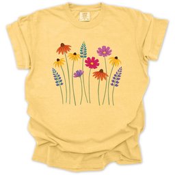 Artistic Wildflower T Shirt Gift For Gardener
