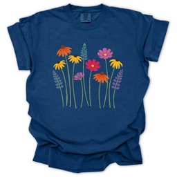 Artistic Wildflower T Shirt Gift For Gardener