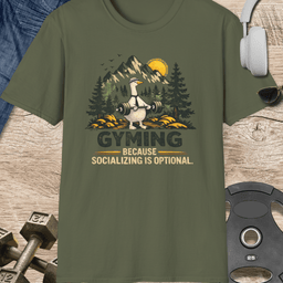 Gyming Because Socializing Is T Shirt Gift For Fitness Lover