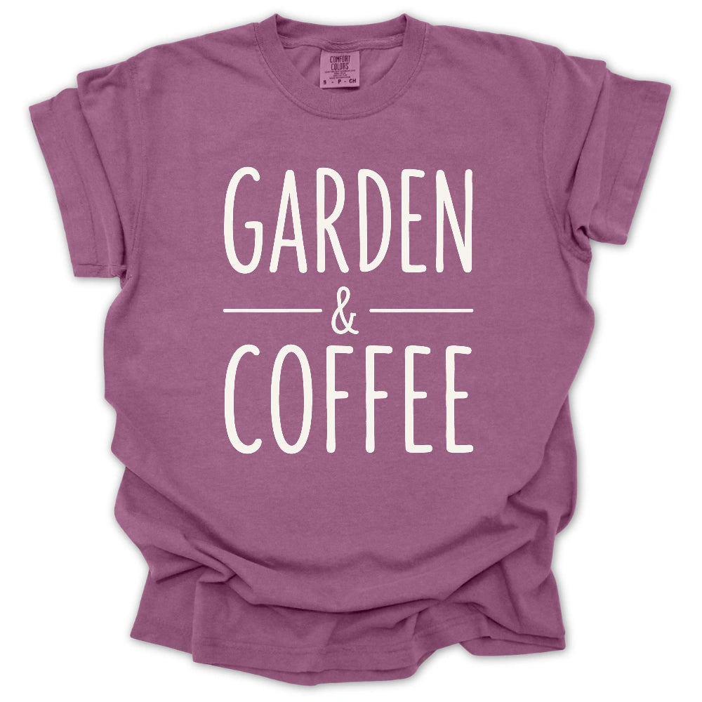 Garden And Coffee T Shirt Gift For Gardener