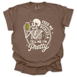 Feed Me Pickles Skeleton T Shirt Gift For Gardener