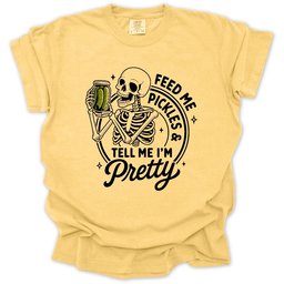 Feed Me Pickles Skeleton T Shirt Gift For Gardener