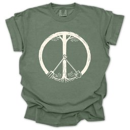 Peace Symbol T Shirt Gift For Gardener