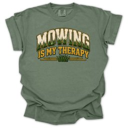 Mowing Is My Therapy T Shirt Gift For Gardener