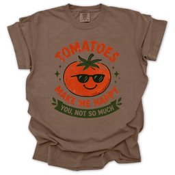 Tomatoes Make Me Happy T Shirt Gift For Gardener