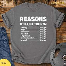 I Hit The Gym Vintage Wash T Shirt Gift For Fitness Lover