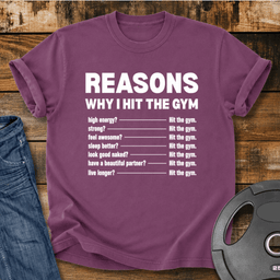 I Hit The Gym Vintage Wash T Shirt Gift For Fitness Lover