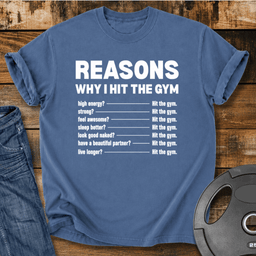 I Hit The Gym Vintage Wash T Shirt Gift For Fitness Lover