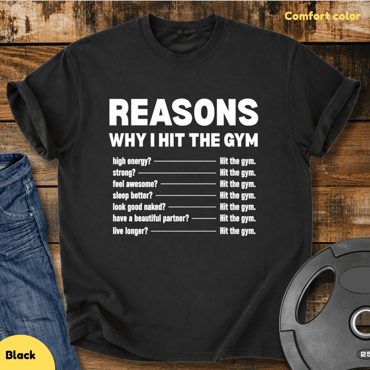 I Hit The Gym Vintage Wash T Shirt Gift For Fitness Lover