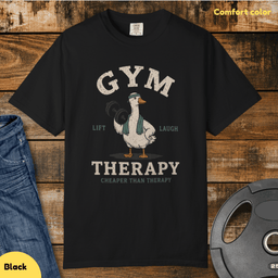 Gym Therapy Vintage Wash T Shirt Gift For Fitness Lover