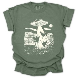 Ufo Chickens T Shirt Gift For Gardener
