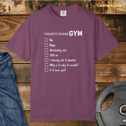 Gym Thoughts Vintage Wash T Shirt Gift For Fitness Lover