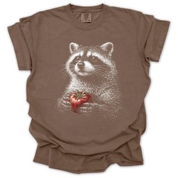 Raccoon And Tomato T Shirt Gift For Gardener