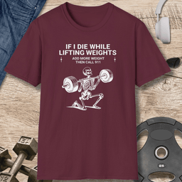 Call 911 Skull T Shirt Gift For Fitness Lover