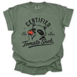 Certified Tomato Snob T Shirt Gift For Gardener