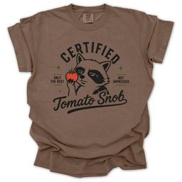Certified Tomato Snob T Shirt Gift For Gardener