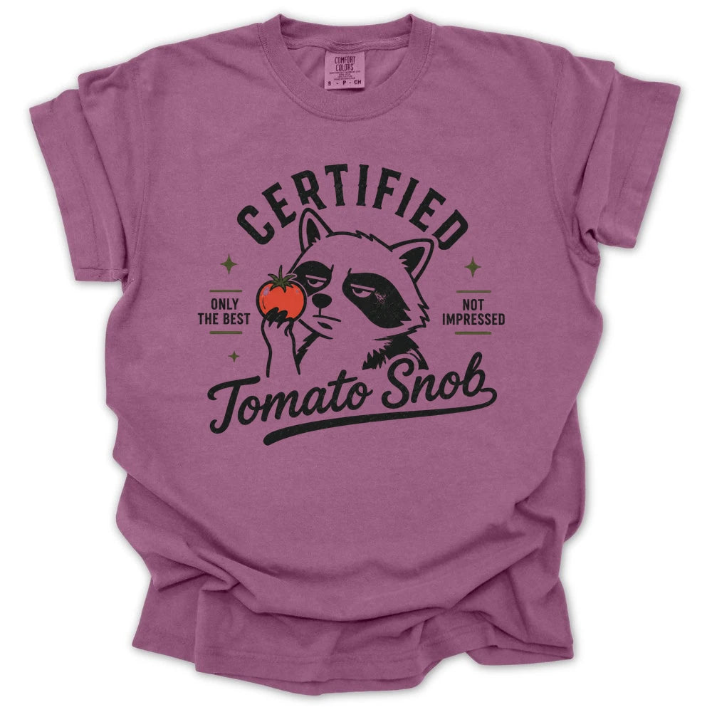 Certified Tomato Snob T Shirt Gift For Gardener