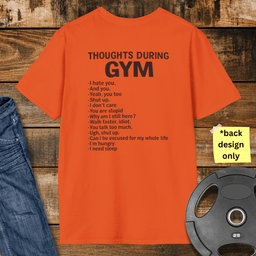 Gym Thoughts T Shirt Gift For Fitness Lover