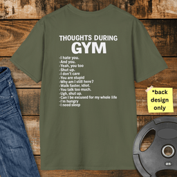 Gym Thoughts T Shirt Gift For Fitness Lover
