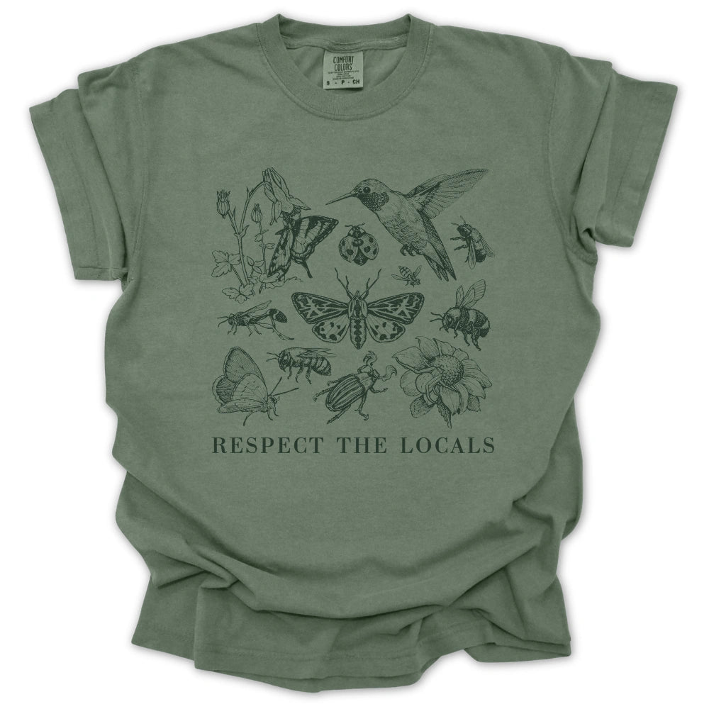 Respect The Locals T Shirt Gift For Gardener