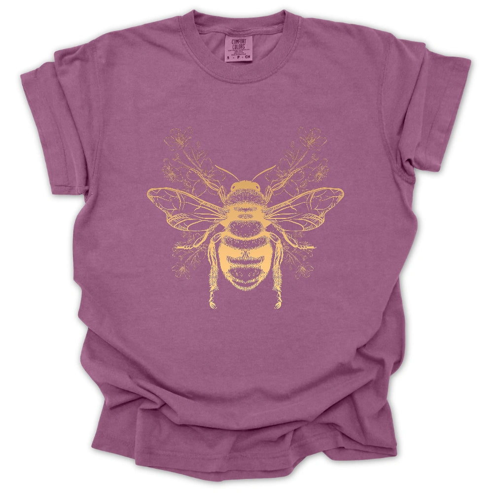 Bee Flower T Shirt Gift For Gardener