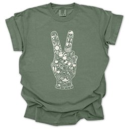 Peaceful Hands T Shirt Gift For Gardener
