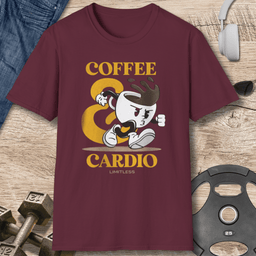 Coffee And Cardio T Shirt Gift For Fitness Lover