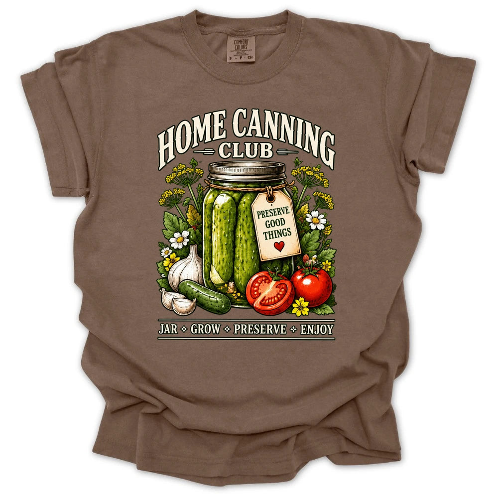 Home Canning Club T Shirt Gift For Gardener