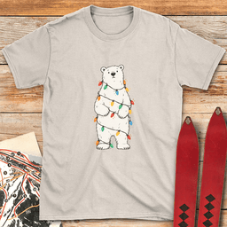 Christmas Polar Bear T Shirt Gift For Skier