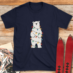 Christmas Polar Bear T Shirt Gift For Skier