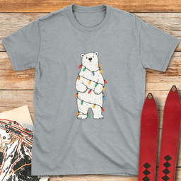 Christmas Polar Bear T Shirt Gift For Skier