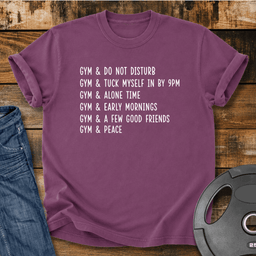 Gym And Peace Vintage Wash T Shirt Gift For Fitness Lover