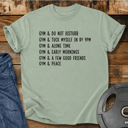 Gym And Peace Vintage Wash T Shirt Gift For Fitness Lover
